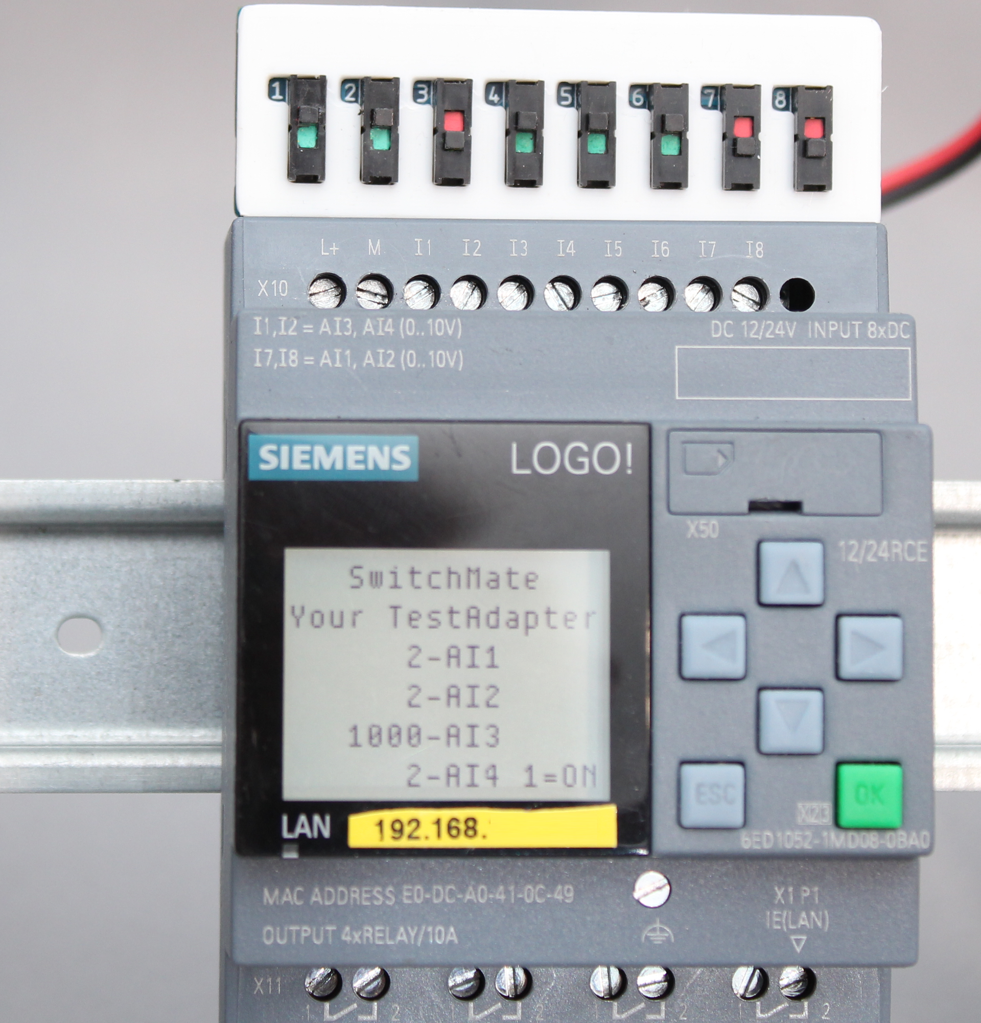 Switchmate cover (Siemens Logo PLC test board cover)