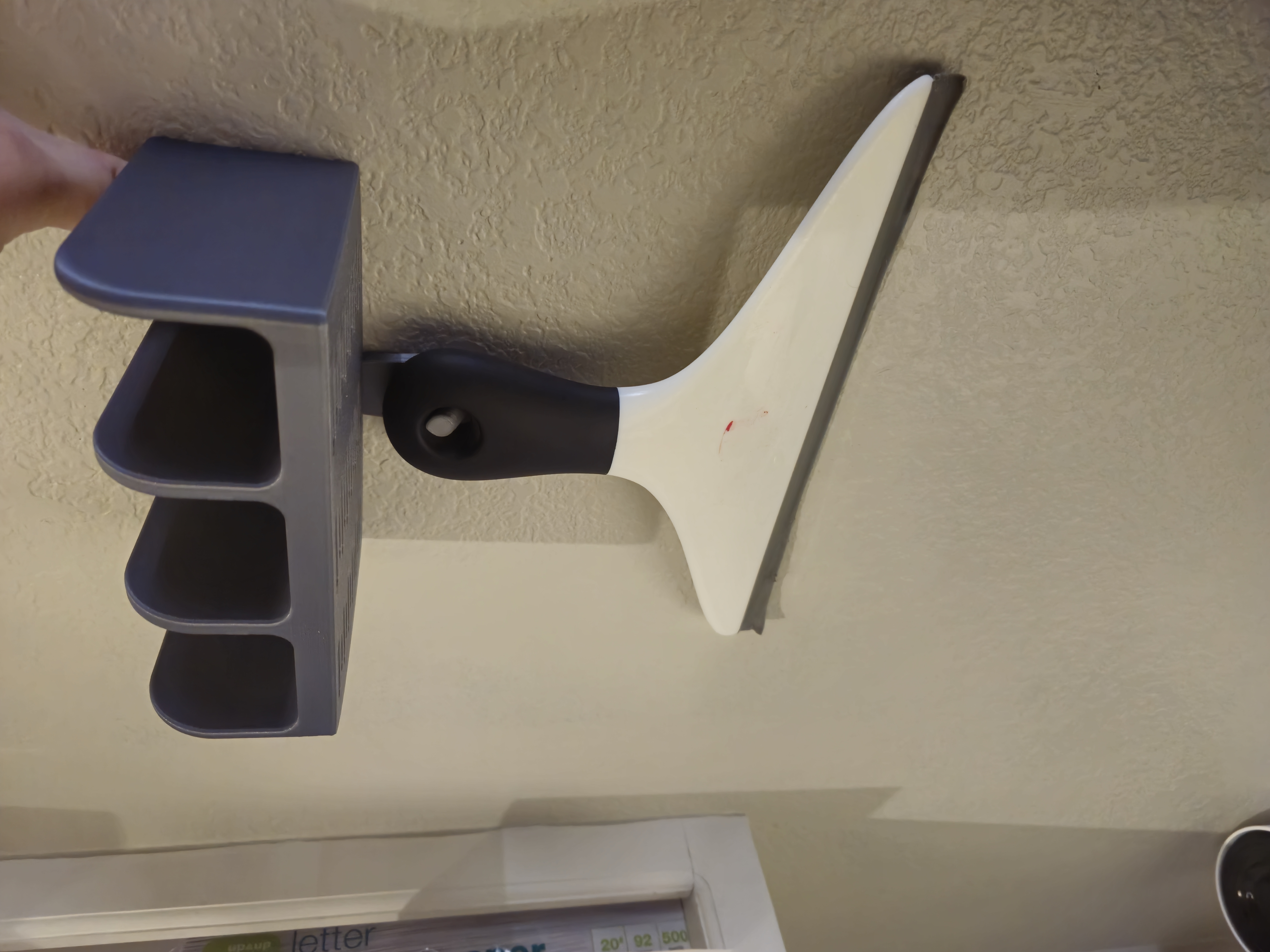 Soap dish (shower wall mount with squeegee hook)