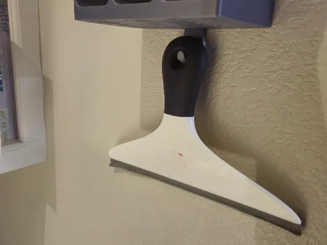 Soap dish (shower wall mount with squeegee hook)