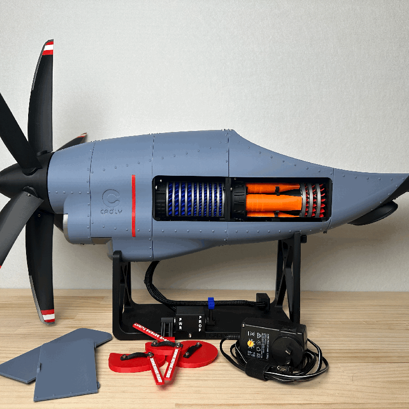 Electric Turbo Prop Model with Variable Pitch Propellers by CADLY ...