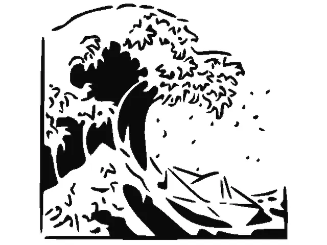 printed Drawing Tsunami