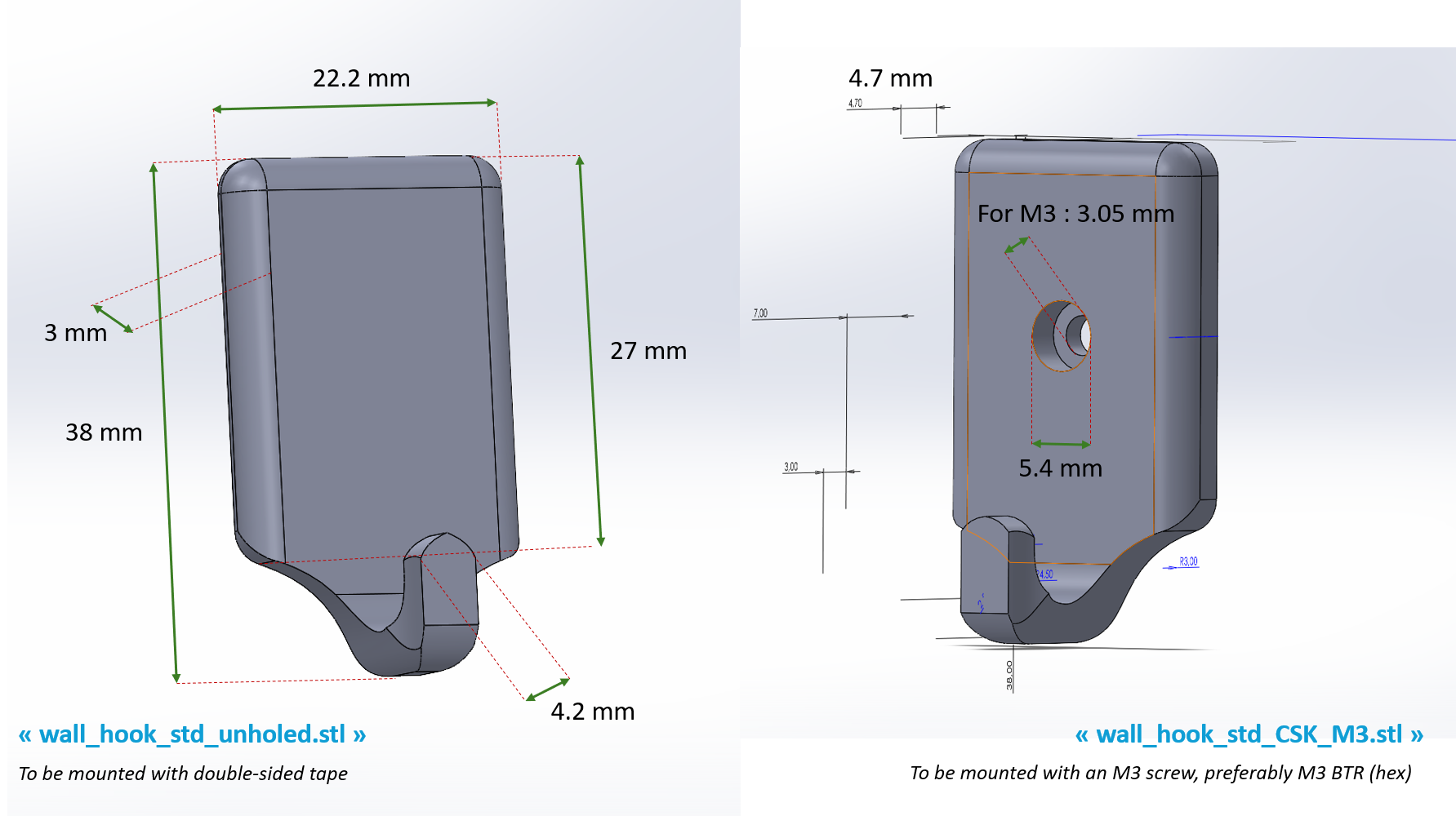 Multi-purpose wall hook (v1)