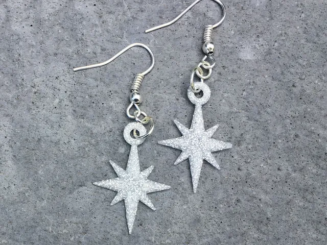 Starflake Star Pendant Earrings