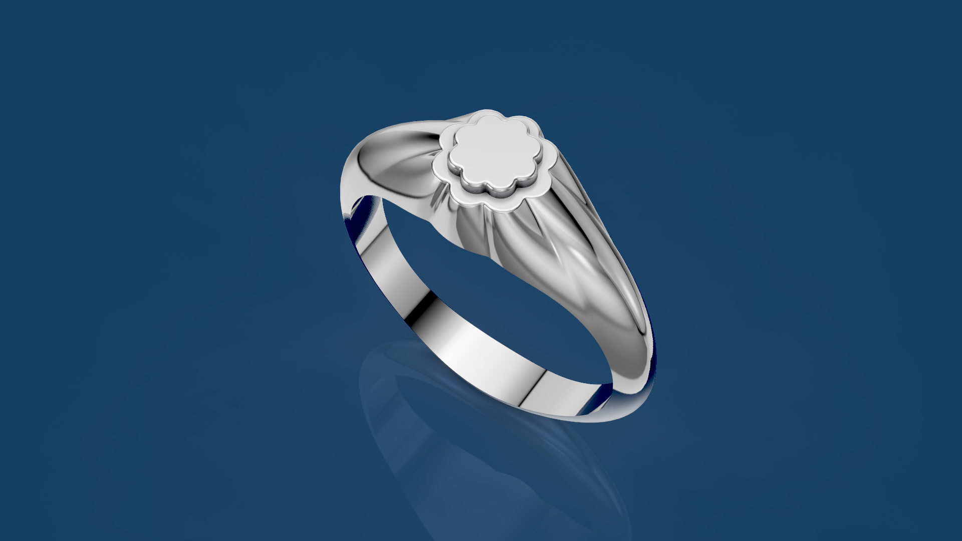 flower top signet ring