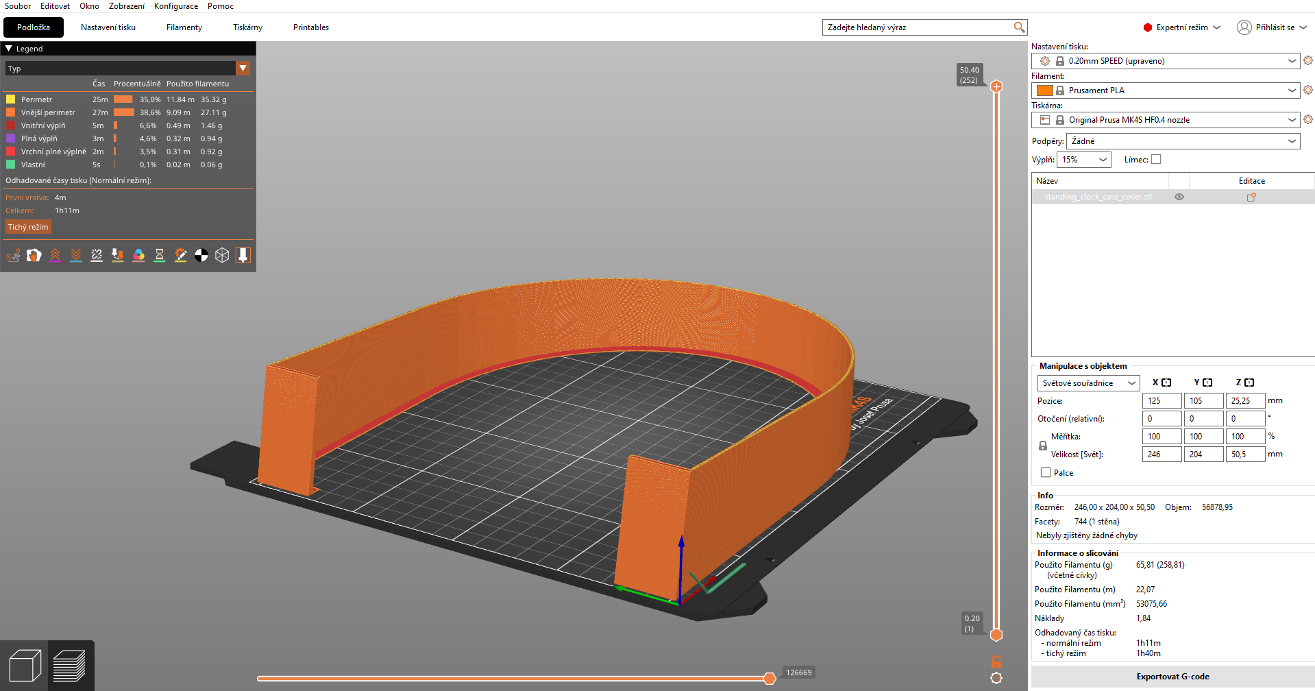 Miniatura 4 do modelo 3D Frame for standing table clock without bottom arch