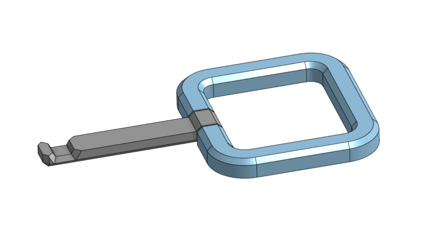 Simple belt buckle 25mm