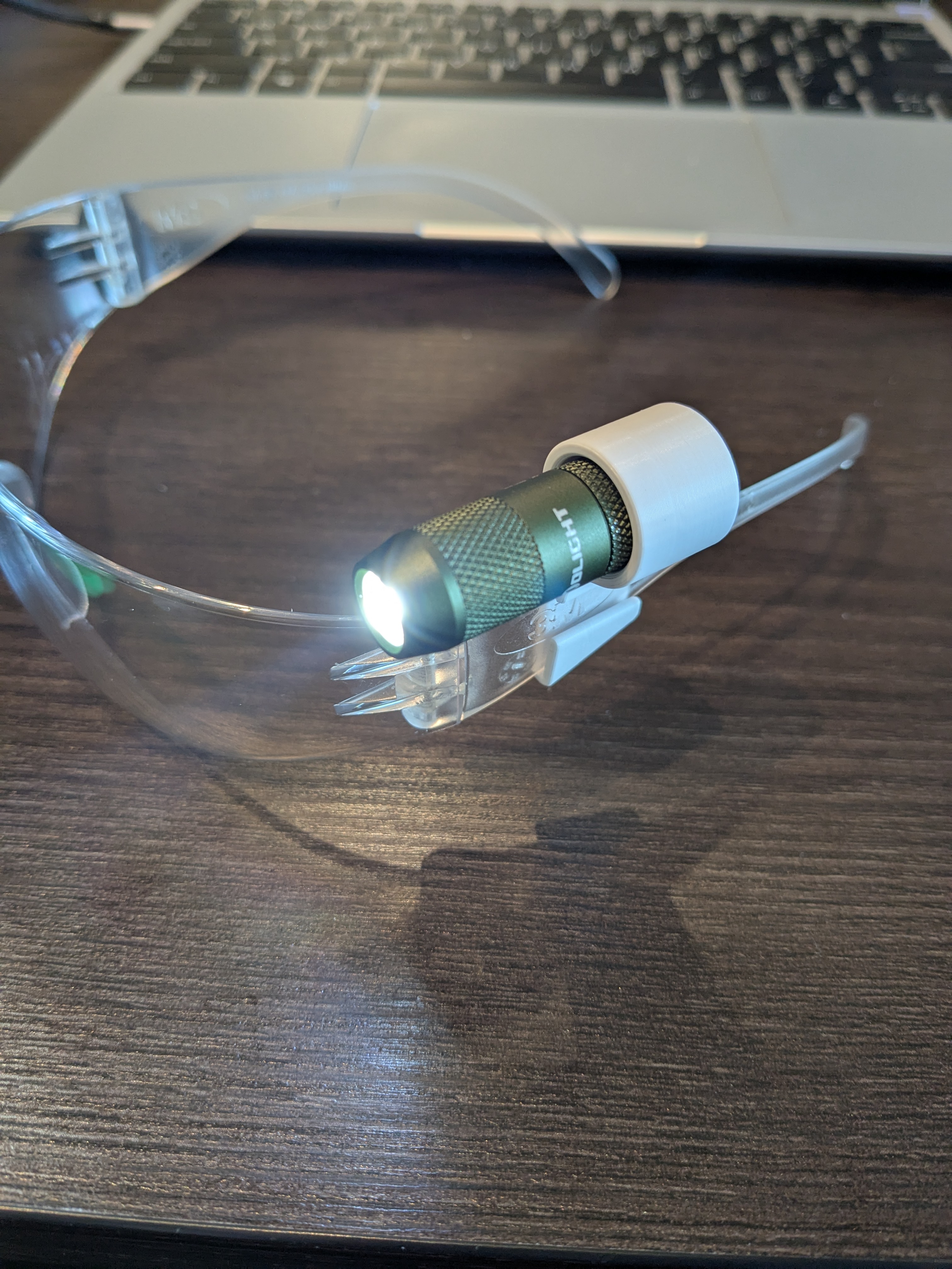Olight mini 2 holder for 3M Safety Glasses