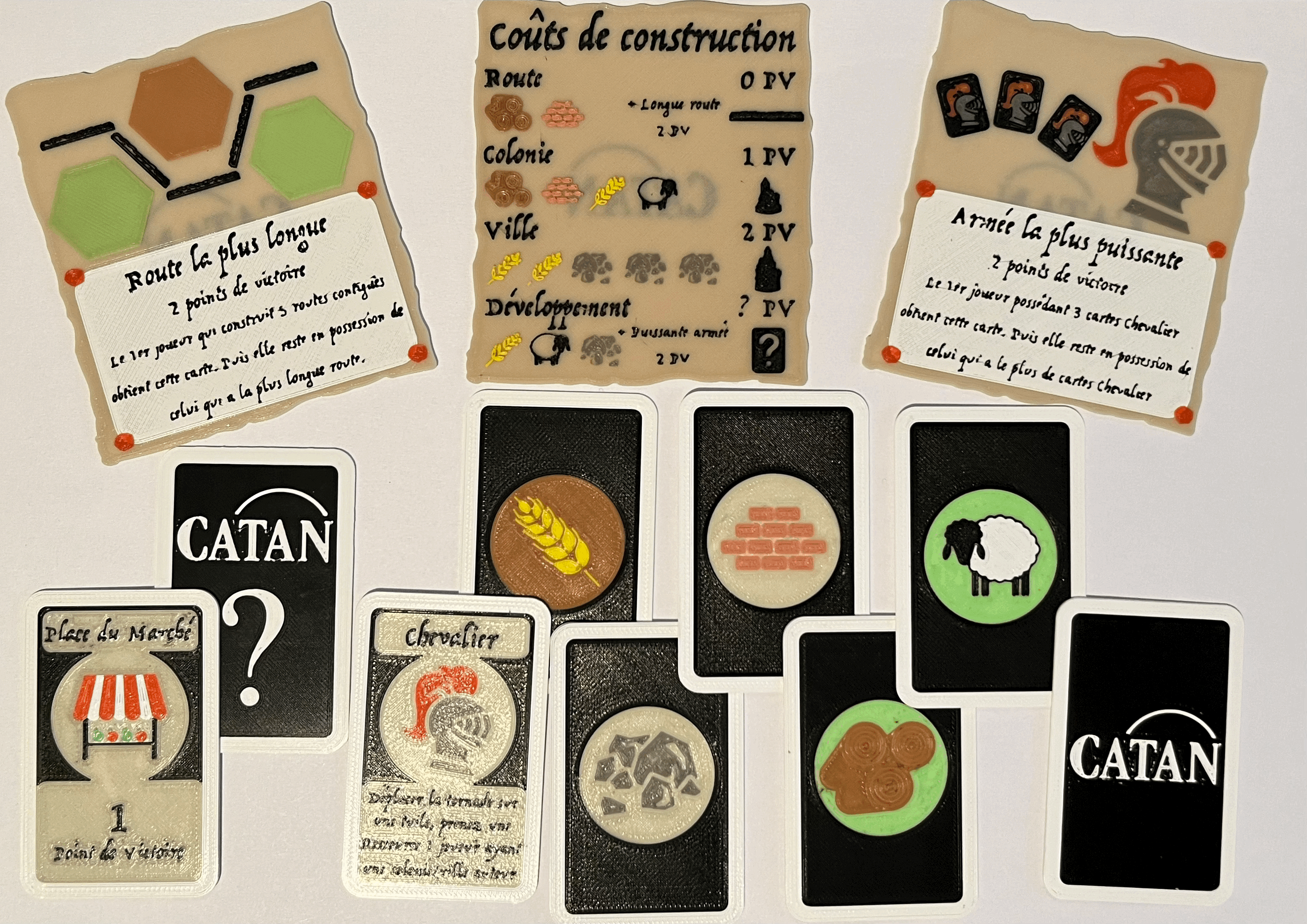 Cartes de jeu Catan
