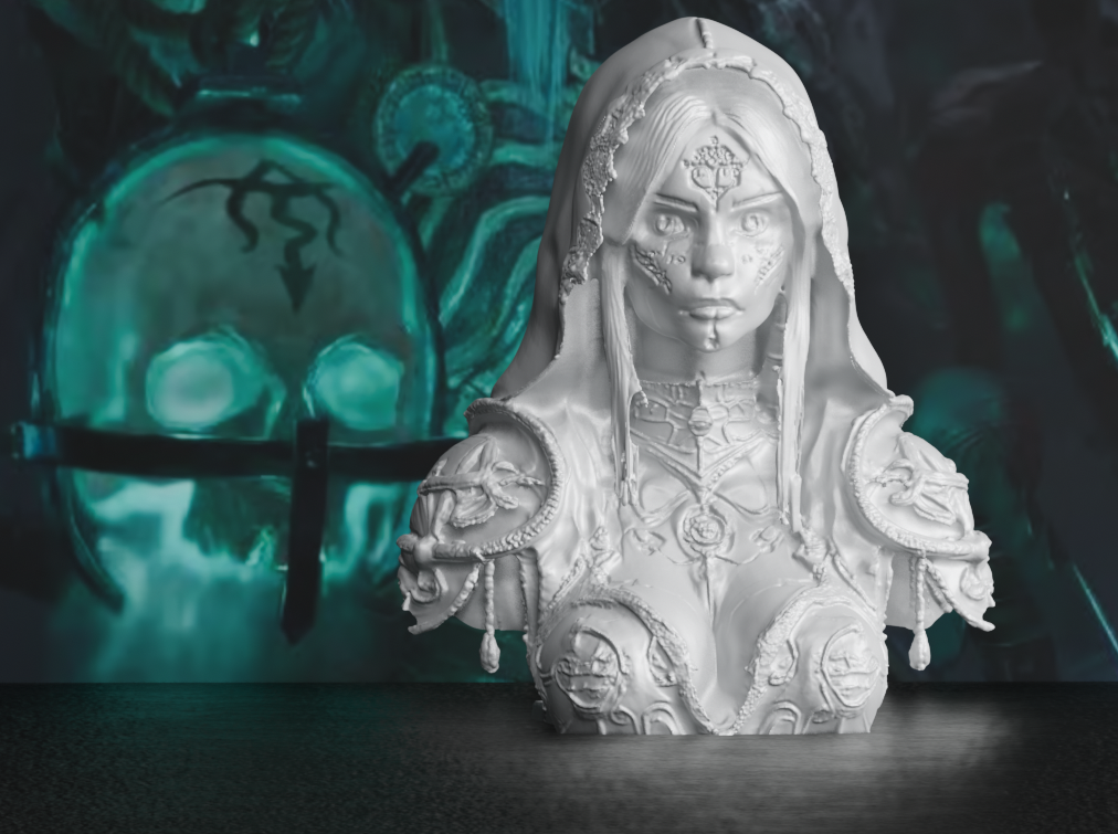 Necromancer Sculpture 3D model thumbnail