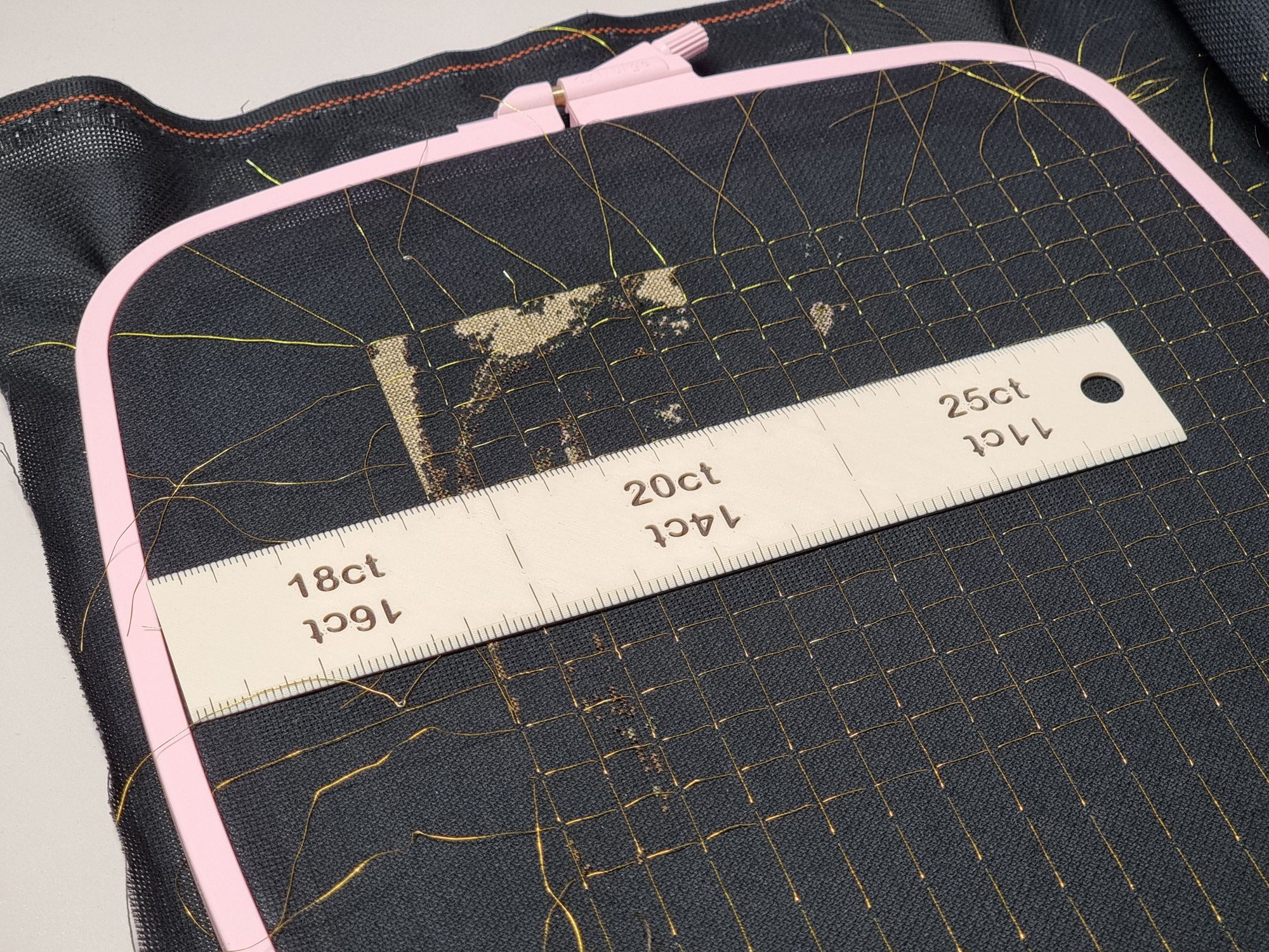 Cross stitch gauge (ruler)