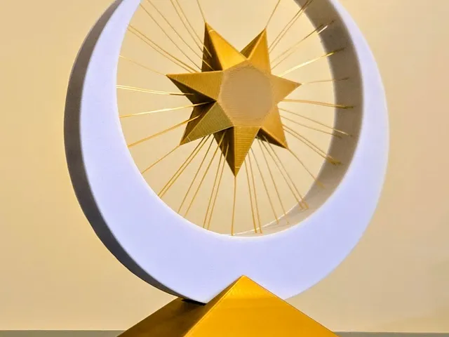 String Art Moon and Star