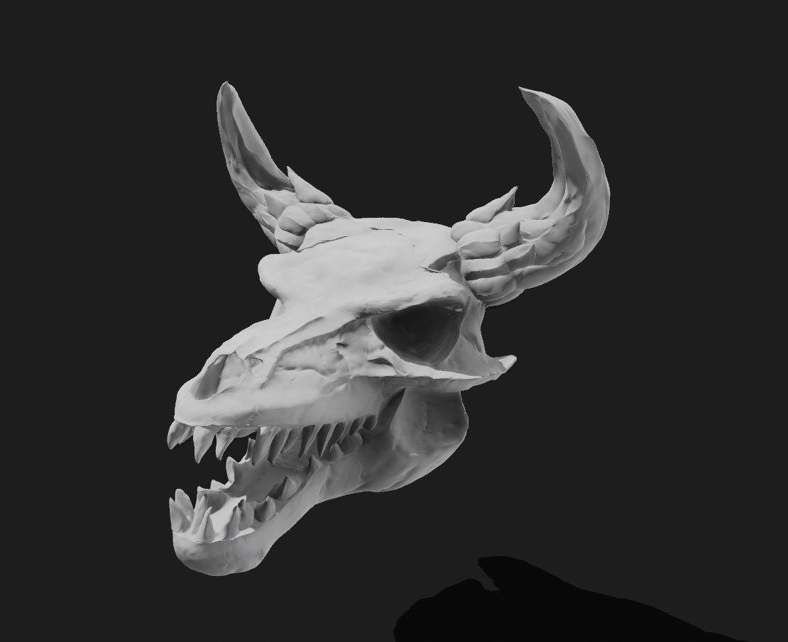 Miniatura 3 do modelo 3D Dragon skull