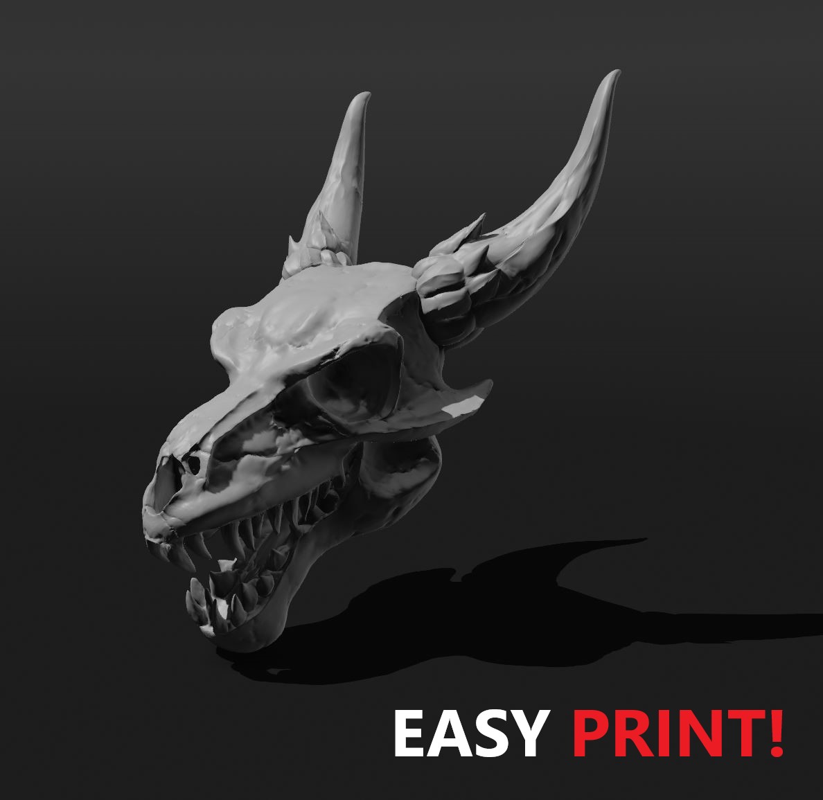 Miniatura 2 do modelo 3D Dragon skull