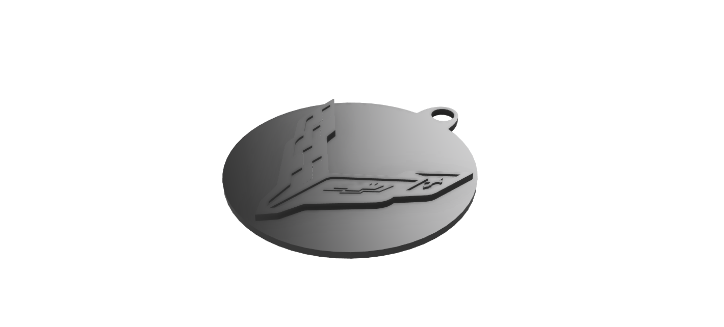 Corvette Logo & Writing keychain — thumbnail 2