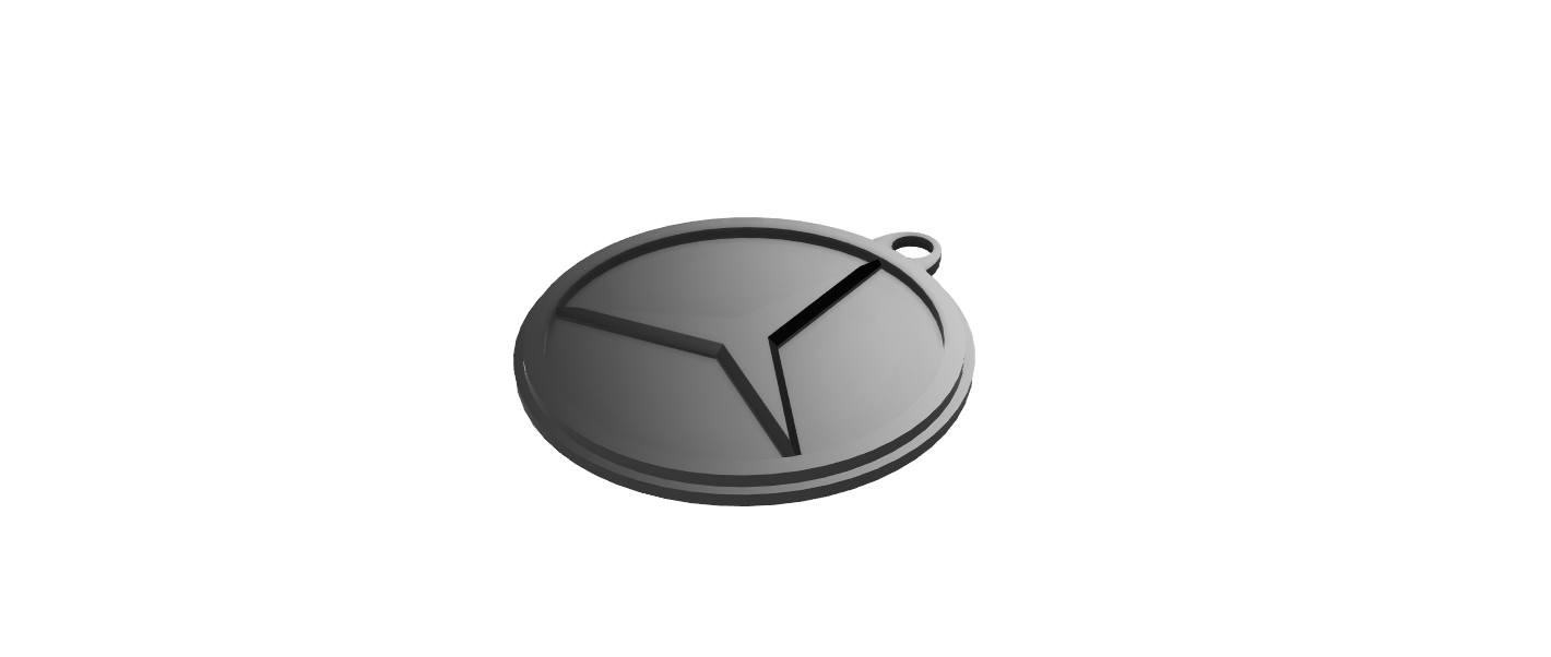 Mercedes-Benz writing & Logo keychain