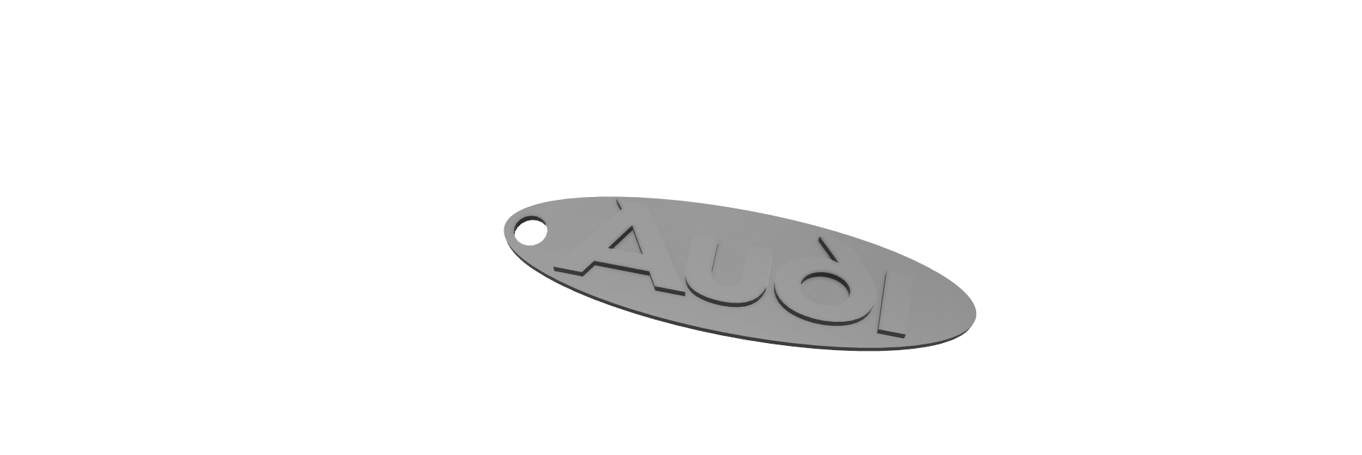 Audi logo & writing keychain
