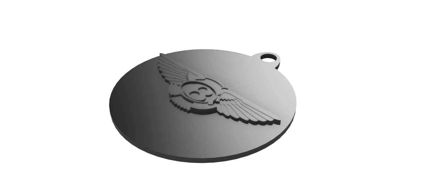 Bently logo & writing keychain
