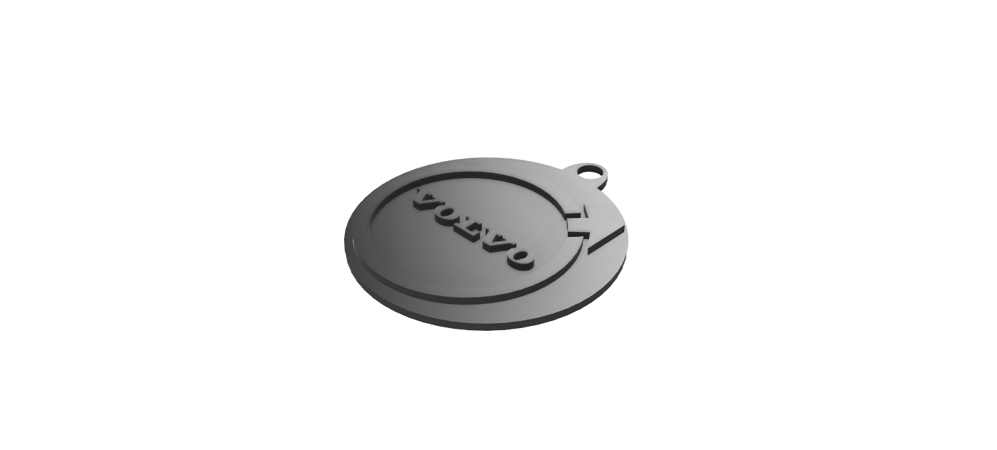Volvo Logo & writing keychain