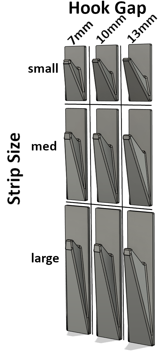 Command Strip Hook Collection (V-profile)