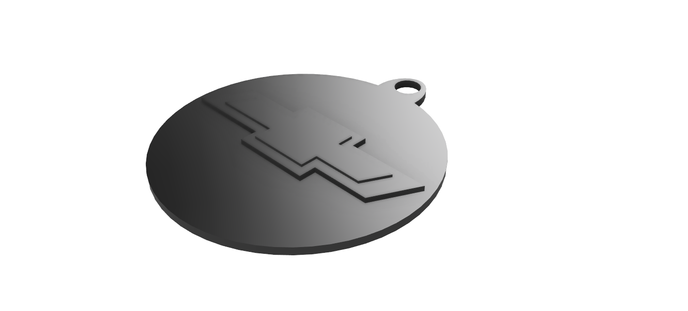 Chevrolet logo & writing keychain
