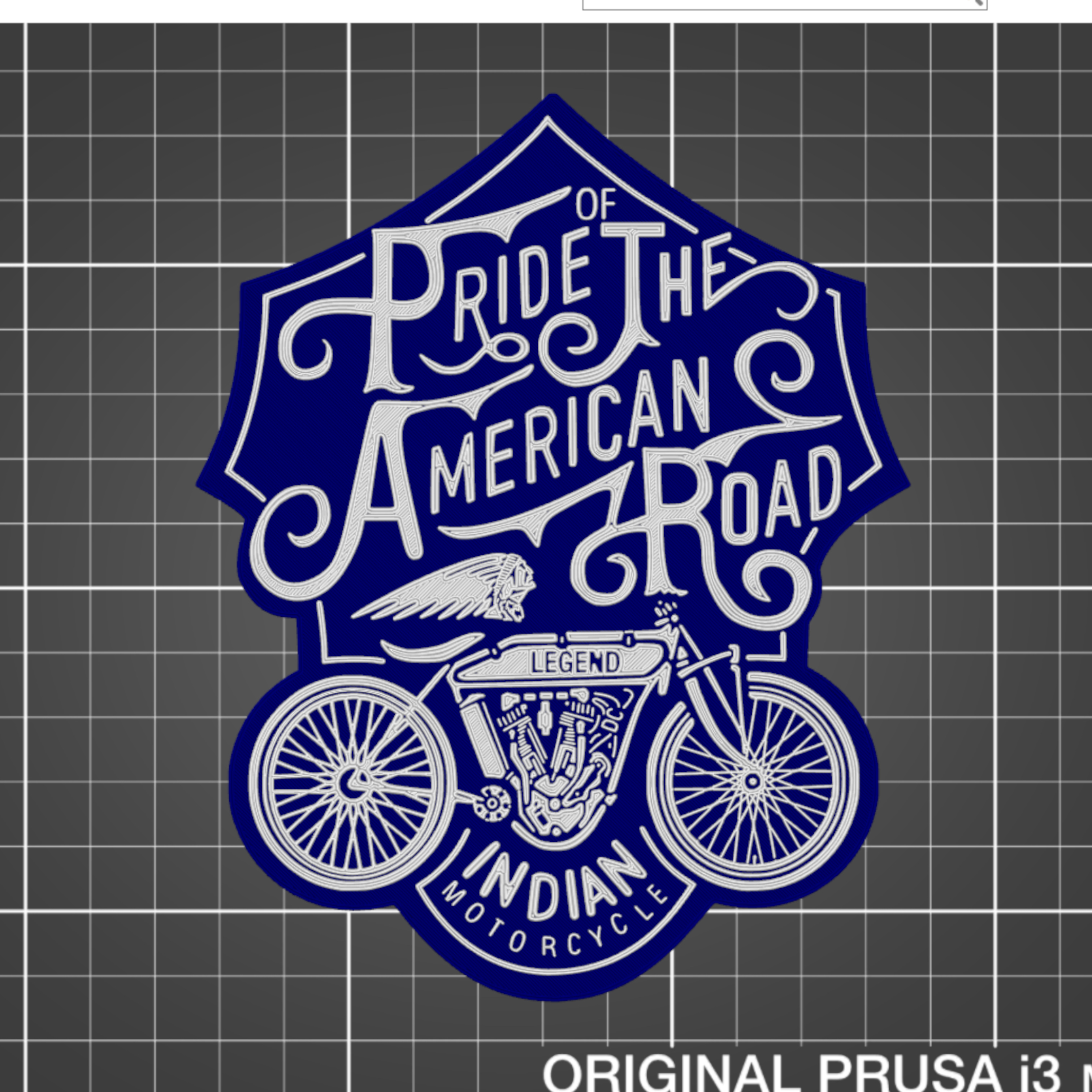 Old School Indian motorcycle sign "Pride Of the American Road" Wall Art