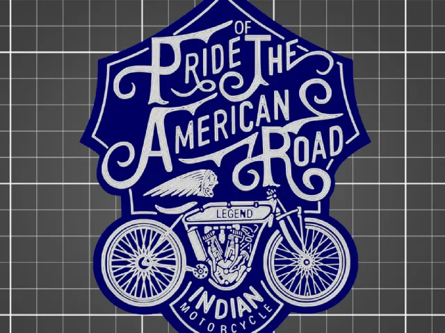 Old School Indian motorcycle sign "Pride Of the American Road" Wall Art