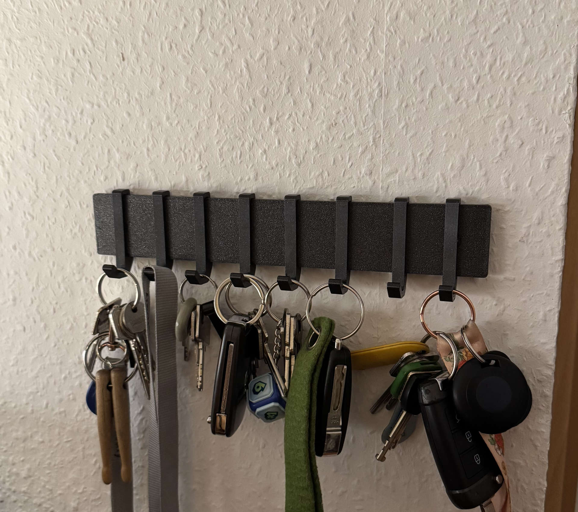 key board with slide on hooks.
