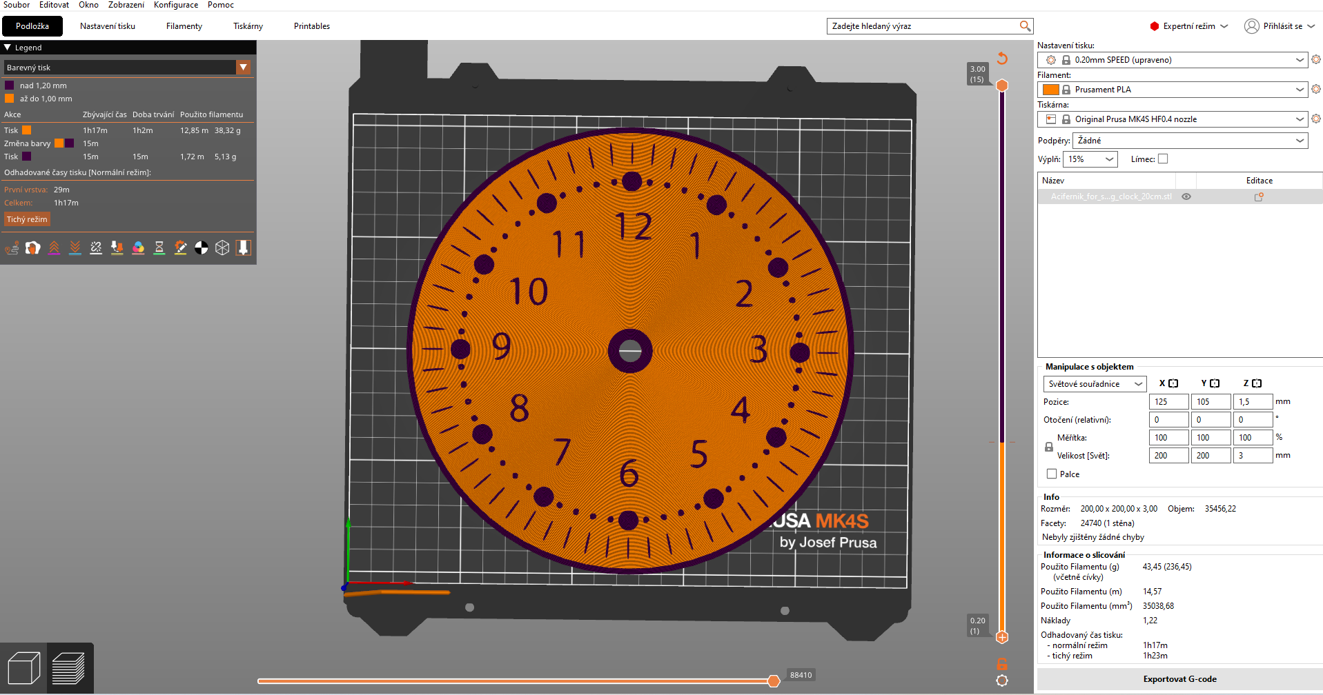 Miniatura 4 do modelo 3D Round table clock for 20 cm dial