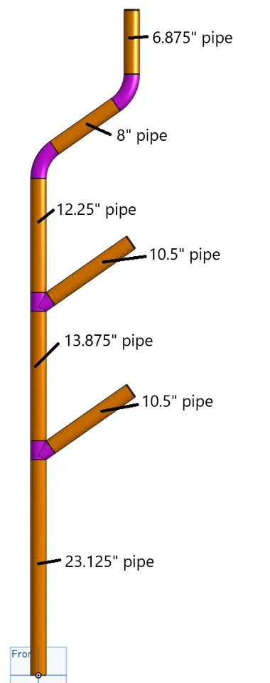 FRC 2025 Reefscape Reef Hub PVC Fittings by Kyle Download free