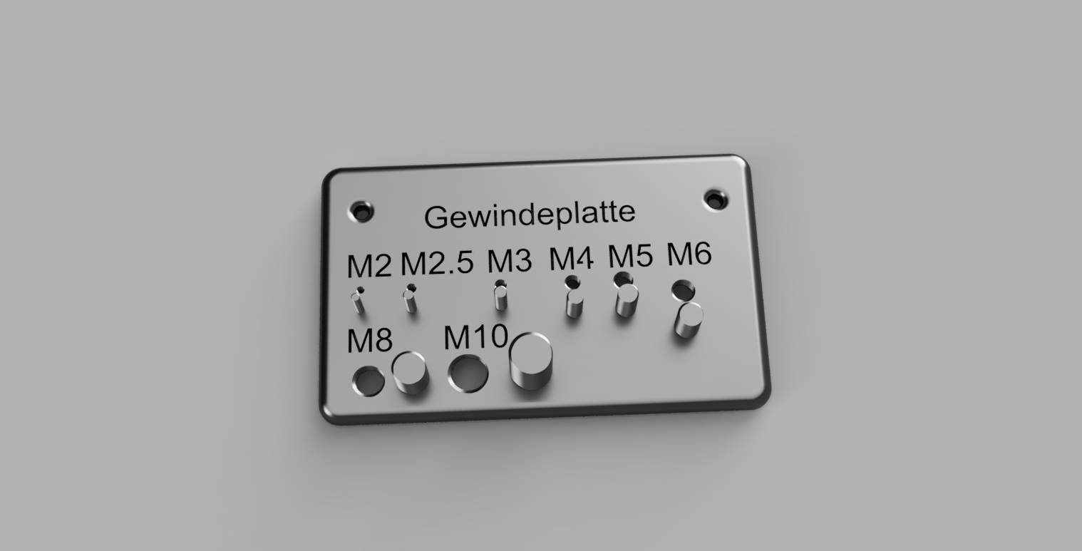 Gewindetestplatte