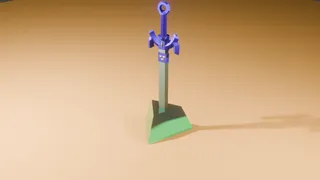 Master Sword Keychain | Low-Poly