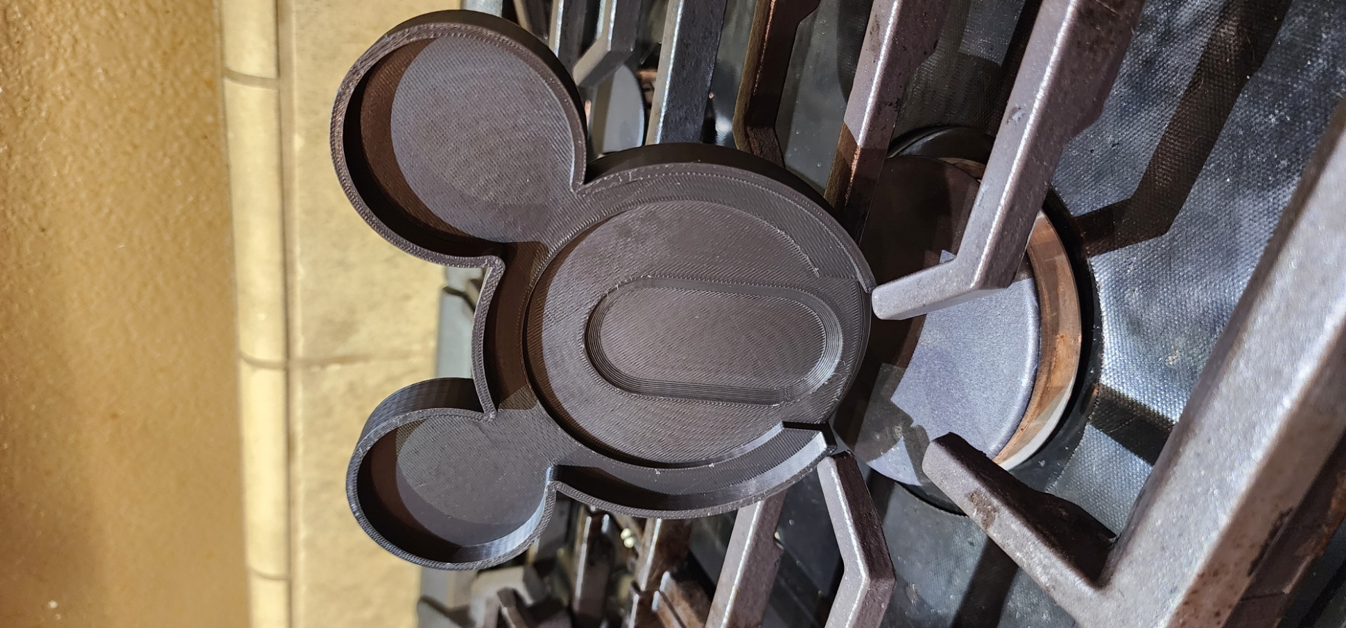 Mickey Head Spoon Rest with Magnet holes.