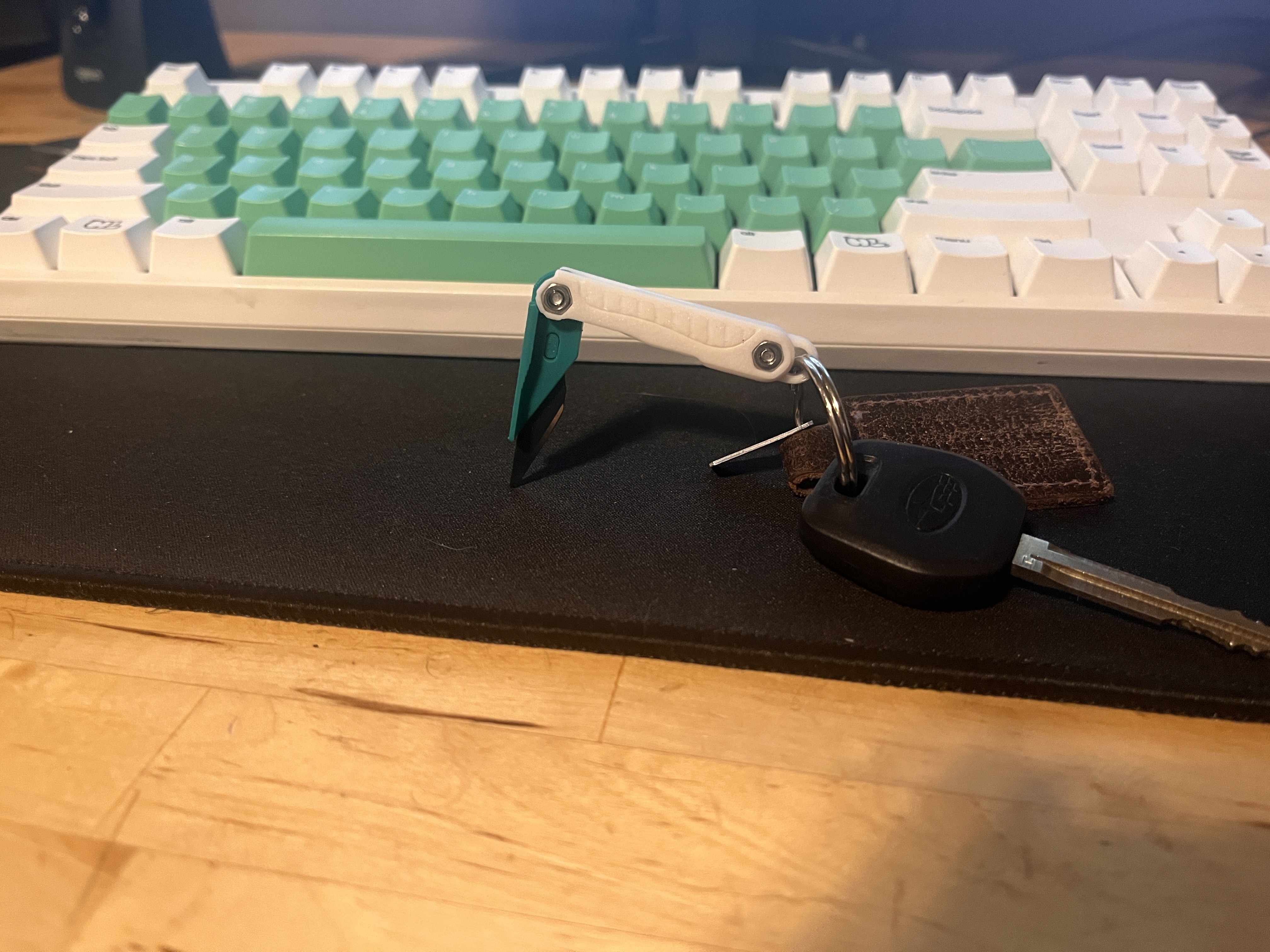 Mini Pocket Knife With Keychain Loop! 3D model thumbnail