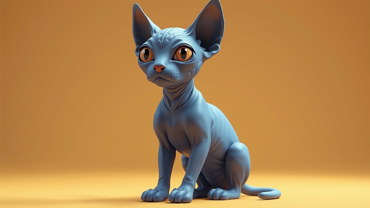 Miniatura 2 do modelo 3D Sphynx cat