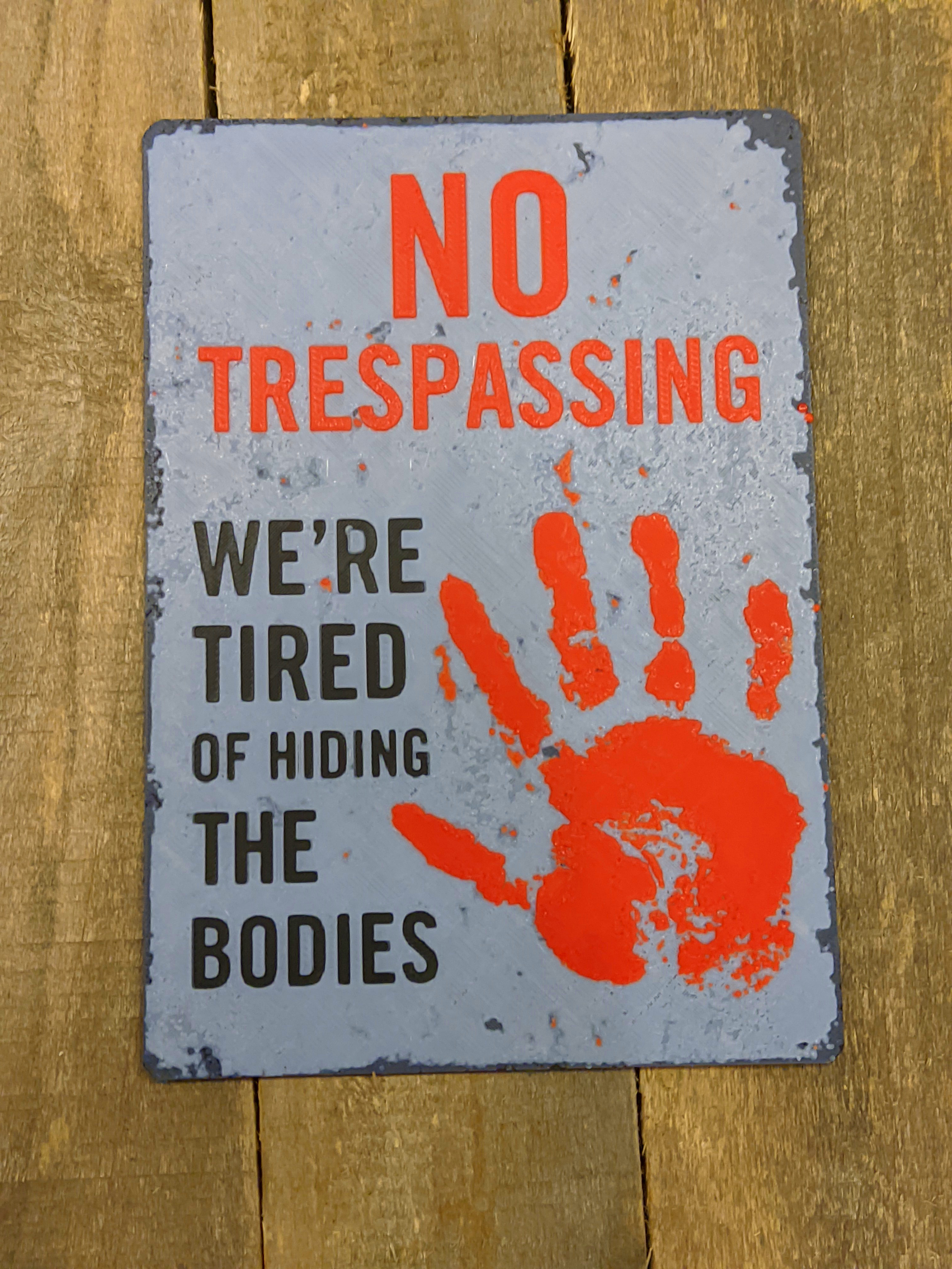 Sign #11 - Funny No Trespassing Sign Plate
