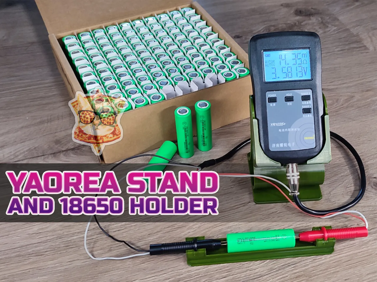 YAOREA STAND AND 18650 HOLDER by PIZZA_CAT | Download free STL