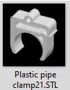 FLSun T1 Pro - Hose / Plastic pipe clamp21.stl