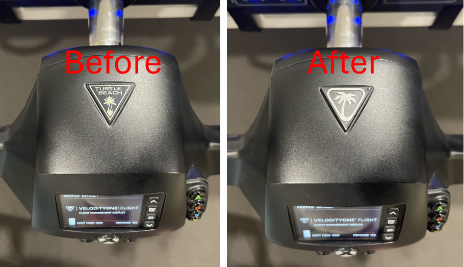New Logo for Velocity One Flight Yoke