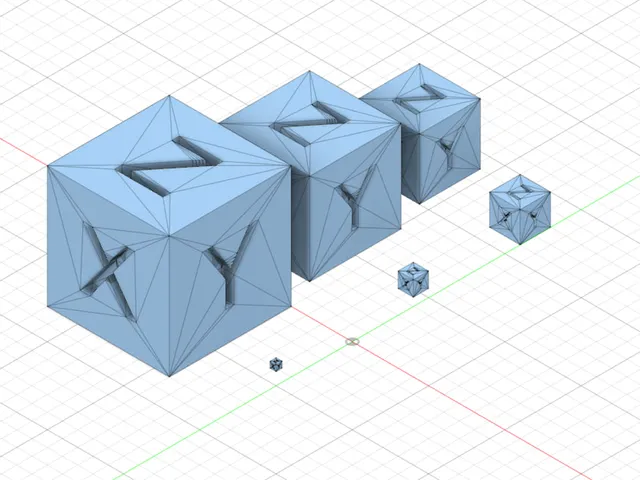 Calibration Cube XYZ 10x10x10mm - 200x200x200mm