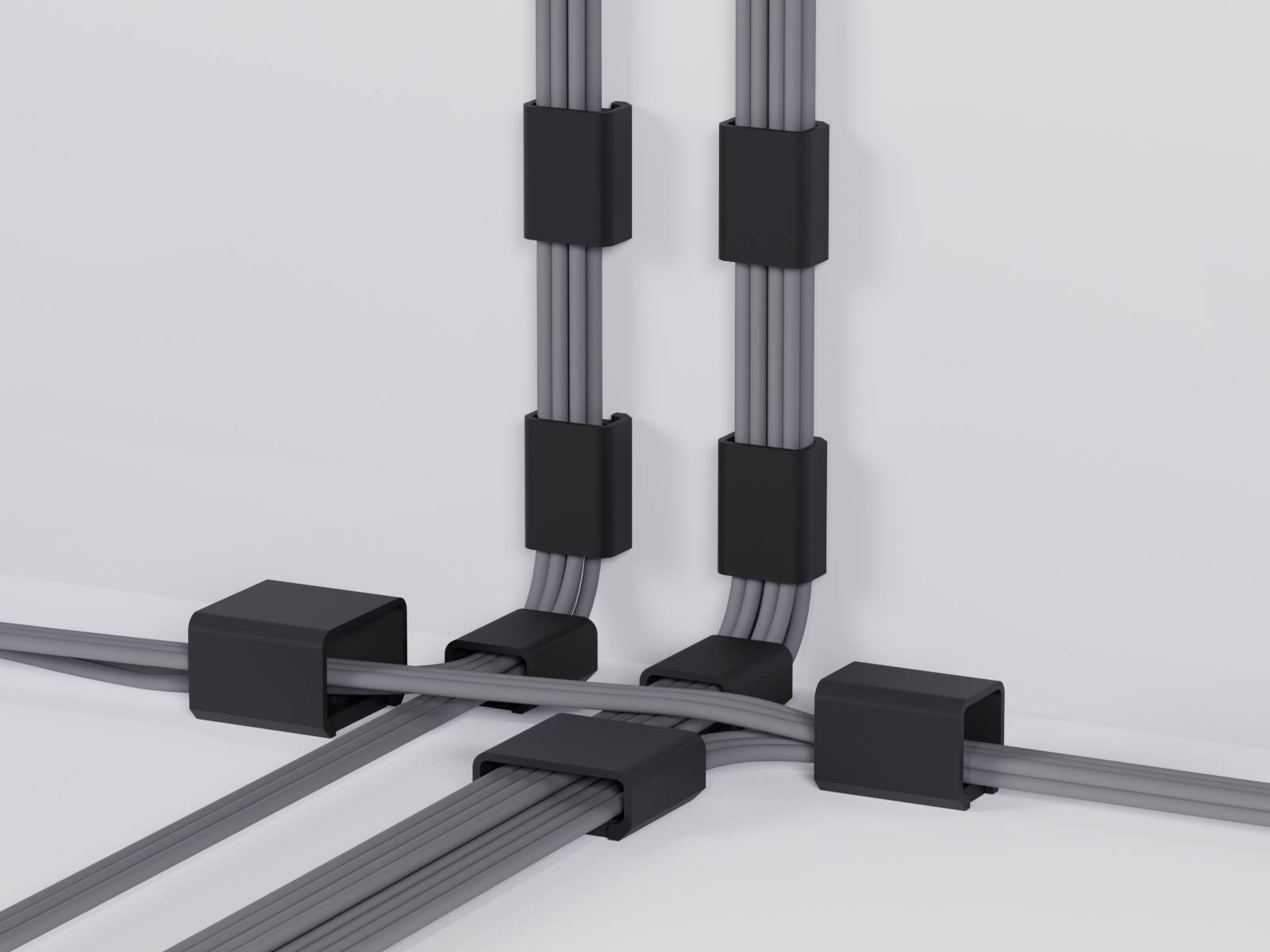 Cable Tidies - Clip In Place - Under Desk
