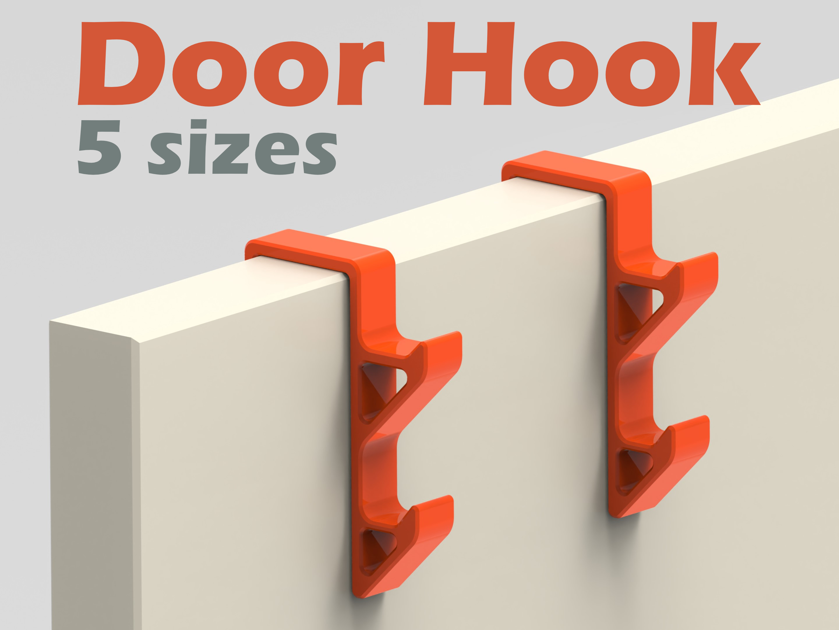 Door Hook - 5 variations ( Parametric )