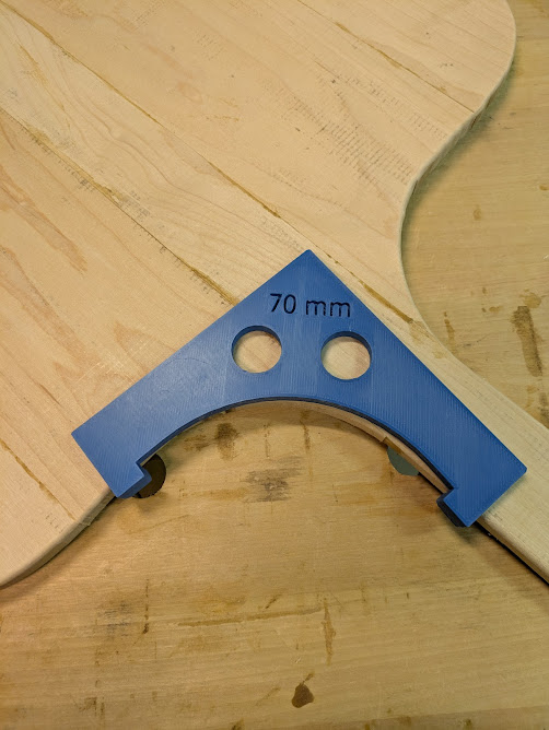 Inside-corner radius template (70 mm)