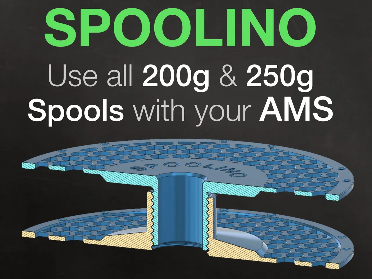 Spoolino - AMS Adapter for Small 200g/250g Spools by schiko