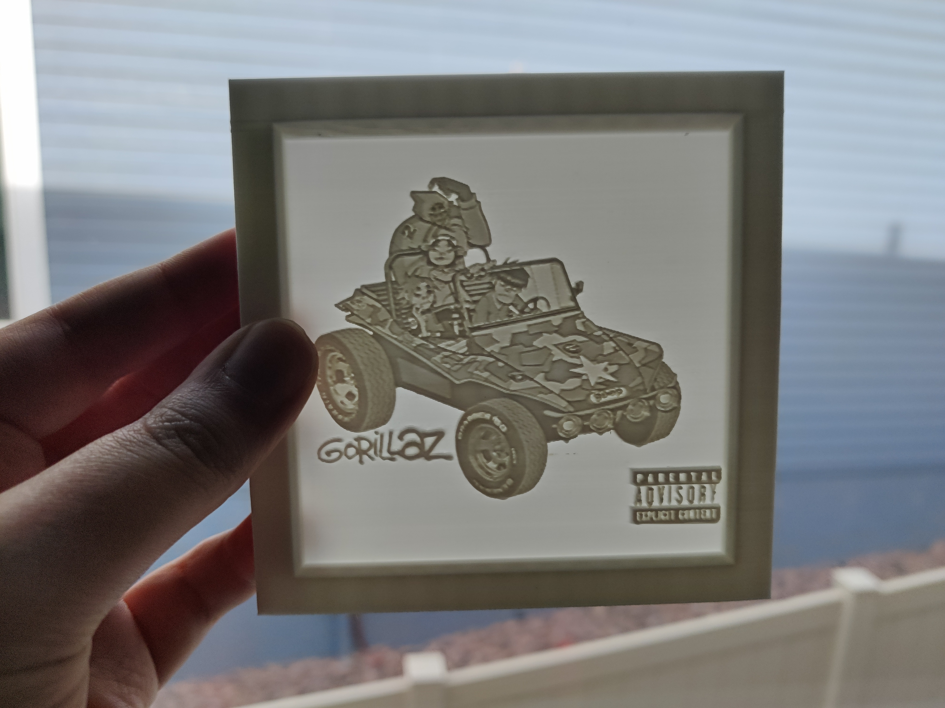 Gorillaz - Gorillaz Lithophane