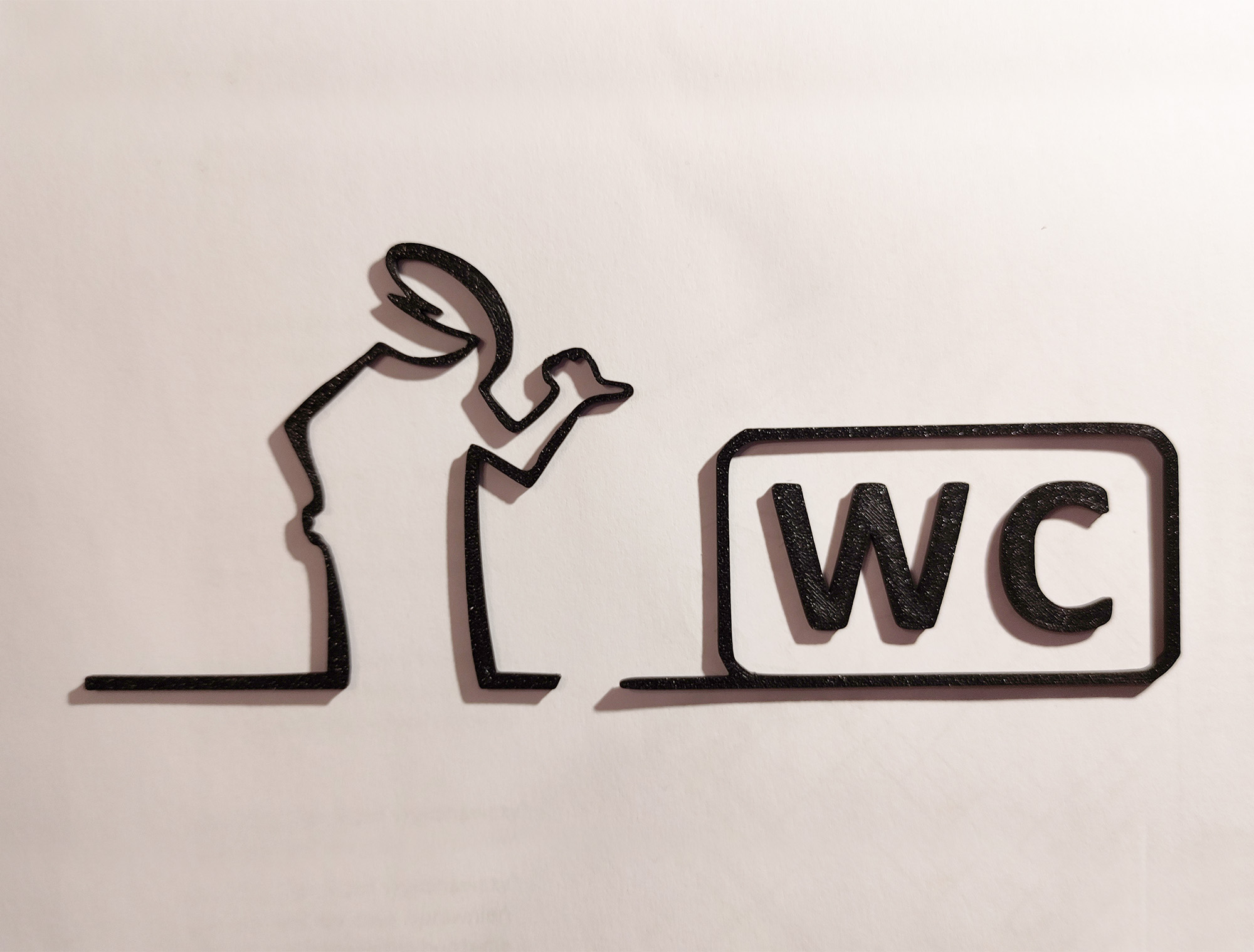 WC door hanger from the iconic cartoon "La Linea" Balum Balum.