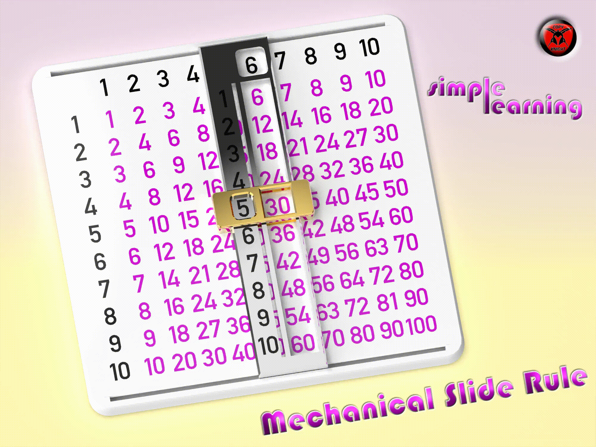 Mechanical Slide Rule - simple learning