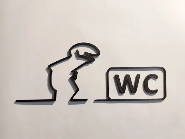 WC door hanger from the iconic cartoon "La Linea" Balum Balum.