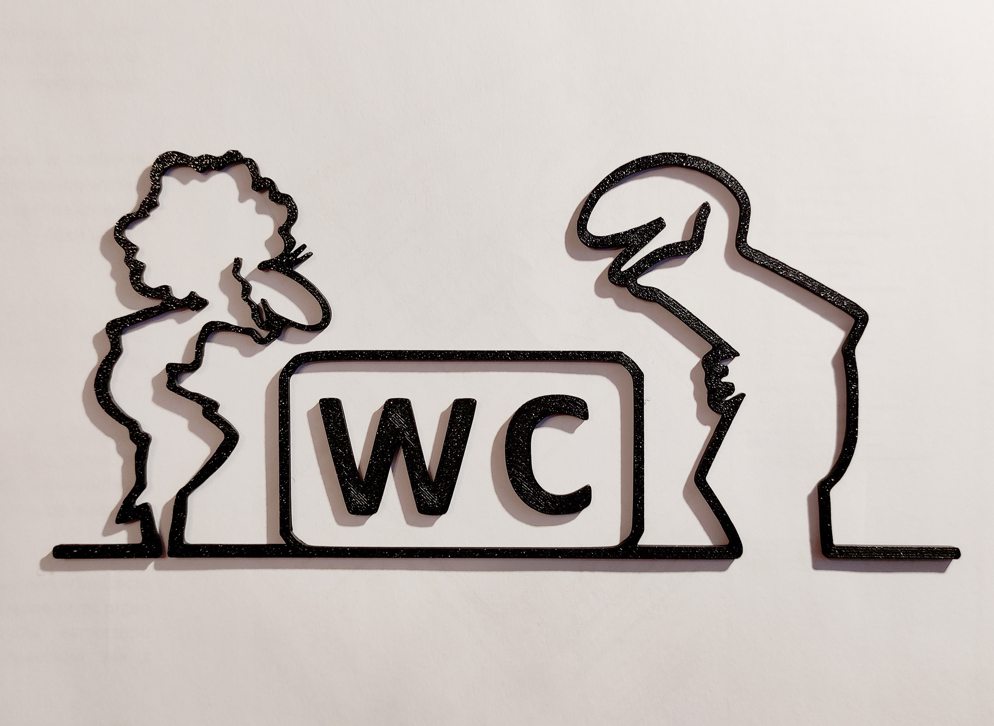 WC door hanger from the iconic cartoon "La Linea" Balum Balum.