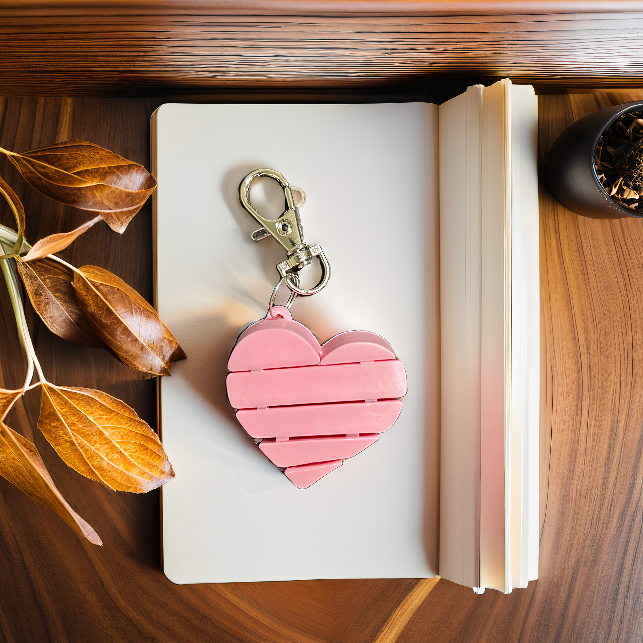 Heart Fidget Keychain - Stress Relief Accessory with Mix & Match Colors