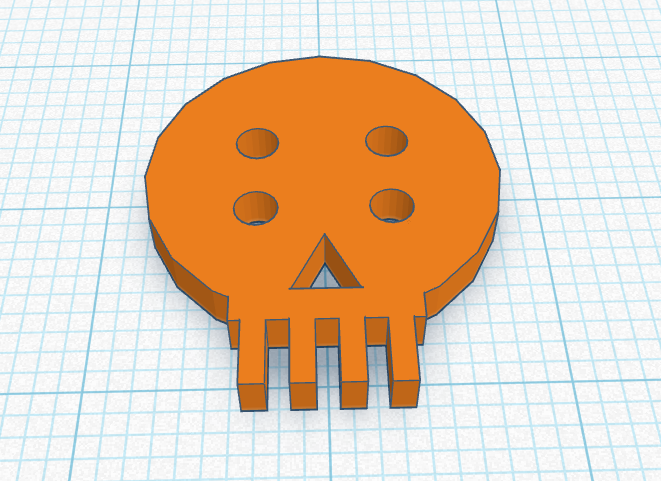 Skull Button/ Botón de Calavera